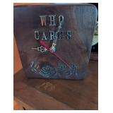 Who Cares Metal Wall Clock