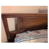 MCM Bedroom Suite Traditional Wood 5-Drawer Dresser with Bronze Handles, 9 drawer Long Dresser with Mirror, Full sized bed with headboard and footboard. Set includes mattress and box spring. Beautiful