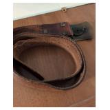 Remington Leather Belt with Bronze Buckle