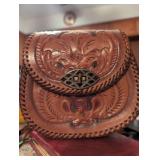 MCM Hand Tooled Leather Crossbody Bag