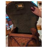 MCM Hand Tooled Leather Crossbody Bag