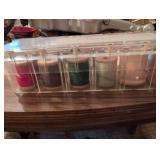 Thread Box Organizer with Assorted Spools