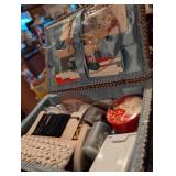 MCM Woven Sewing Basket with Complete Notions Set