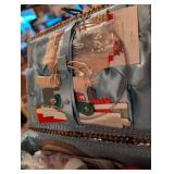 MCM Woven Sewing Basket with Complete Notions Set