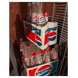 1980s Pepsi 16oz Glass Bottle Carriers with Bottles