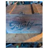 Blatz Beer Wooden Crate with Green Bottles - Milwaukee