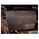 Metal Lunch Box with Red Handle