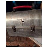 Metal Lunch Box with Red Handle