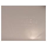 MCM Pyrex Black and Gold covered dish