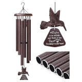 Sympathy Wind Chimes with Hummingbird Wind Spinner, Memorial Wind Chimes for Loss of Loved One Prime, Bereavement/Sympathy/Memorial Gift. - Retail: $30