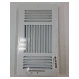 1 Pc 12x6 Inch Ceiling Vent Register for Home, White 3 Way Sidewall Solid Steel Wall Air Vent Registers AC Ceiling Vent Return Covers, Interior Size 12 x 6 Inch - Retail: $28