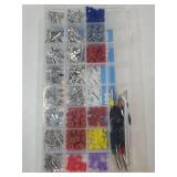 Connector Pins Kit 567Pcs 26 Types - 1/1.5/1.8/2.2/2.8/3.5mm Automotive Terminal Pin 22-12 Gauge Car Electrical Male & Female Wire Pins, Wire Seals, Repinning Kit - Retail: $24
