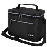 Insulated Lunch Box Men Women, Lunch Bag for Work School, Leakproof Soft Cooler Tote Adult, Large Lunch Pail Kids Boys Girls, Picnic Beach Food Bag with Shoulder Strap, Black - Retail: $16