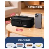 Small Lunch Bag for Adults & Kids - Compact Insulated Lunch Box, Durable & Food-Grade Lining | Portable Cooler for Work, School, Travel (Black) - Retail: $12