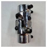 3/4 -30 Spline X 3/4" DD Chrome Steering Universal Joint Single U Joint Shaft - Retail: $23"