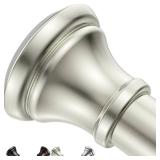 Nickel Shower Curtain Rods,43-72 Inches, Rust Resistance, Adjustable Tension Rod with Durable Spring, No Drilling, Use for Bathroom, Bedroom, Kitchen, Balcony, Home - Retail: $20