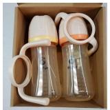 Sippy Cups for Toddlers 1-3 No Spill Straw with Handle Water Bottle 2 Pack 10 Ounce - Retail: $16