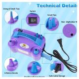 Balloon Pump Electric Portable Dual Nozzle Air Pump for Balloons Blower Pump Inflator for Decoration, Birthday Party [110V~120V, 600W, Purple] - Retail: $15