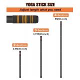 5 ft Yoga Stick Sturdy Steel, Portable Mobility Stick with Non-Slip Handle for Posture Correction, Balance, Physical Therapy, Exercise Stick with 4 Steel Rods for Stretching, Flexibility - Retail: $22