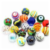 20 PCS Glass Marbles for Kids, Marble Games and Marble Run Accessories for Boys and Girls, Beautiful Marbles Bulk for Home Decoration - Retail: $9