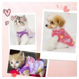 2 Pack Dog Sweaters for Small Dogs Girl Boy Winter Fleece Dogs Clothes Cute Warm Puppy Sweater Chihuahua Teacup Dog Clothes Pet Outfit Pink Blue (Purple, XX-Small(for 1.6-3lb)) - Retail: $9