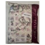 Lined Linen Blend Curtain Floral Curtains for Living Room 90 Inches Long Black Peony Flower Printed Curtain Back Tab Farmhouse Patterned Drapes Bedroom Window Curtains Set 2 Panels - Retail: $64