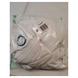 Natural Linen Look Semi Sheer Curtains for Bedroom, Grommet Light Filtering Breathable Airy Privacy Curtains for Living Room, 2 Panels (Each 52 x 90 Inch, White) - Retail: $34