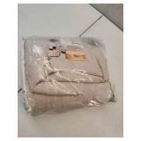 Natural Linen Curtains 90 Inches Long for Living Room Back Tab Textured Light Filtering Window Drapes with Ring Clips for Bedroom Dining Room, 52 X 90 Inch, 2 Panels - Retail: $33