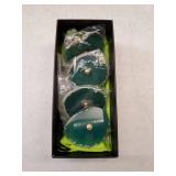 Pack of 4 Agate Stone Cabinet Knobs with Screws, Irregular-Shaped Agate Slices Brass Pull Handle Knobs Set for Closet Drawer Dresser Cupboard, Green - Retail: $41