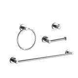 Bathroom Accessory Set Chrome 4 Pieces Bathroom Towel Rack 24 Inches Adjustable Bathroom Hardware Set - Retail: $31