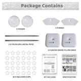 Balloon Arch Stand, Balloon Arch Kit of 2, 7 Feet Height Adjustable Metal Balloon Column Stand for Party Decorations Wedding Birthday, Graduation Party Decoration, Baby Shower, Silver - Retail: $15