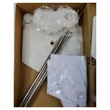 Balloon Arch Stand, Balloon Arch Kit of 2, 7 Feet Height Adjustable Metal Balloon Column Stand for Party Decorations Wedding Birthday, Graduation Party Decoration, Baby Shower, Silver - Retail: $15