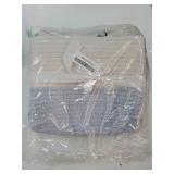 Cotton Rope Woven Basket with Handles for Shelfï¼Toy, Book, Cloth Storage Basket for Organizing-13.5X11"X9.5" Storage Bin for Living Room, Newborn or Infant Gift for boy girl ï¼White/blueï¼�