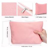 5 Pcs Multi Color Canvas Makeup Bags Bulk for Women Blank DIY Pencil Pouch Travel Toiletry Cosmetics Bags Gift for Thanksgiving Wedding Nurse Teacher Sisterhood Coworker(Boho Color) - Retail: $10