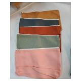 5 Pcs Multi Color Canvas Makeup Bags Bulk for Women Blank DIY Pencil Pouch Travel Toiletry Cosmetics Bags Gift for Thanksgiving Wedding Nurse Teacher Sisterhood Coworker(Boho Color) - Retail: $10