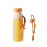 CHAKO LAB Insulated Stainless Steel Water Bottle with Two Strap | BPA-Free Leak Proof | 17oz Bottle with Spout Lid & Straw | Orange Marmalade - Retail: $37