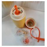 CHAKO LAB Insulated Stainless Steel Water Bottle with Two Strap | BPA-Free Leak Proof | 17oz Bottle with Spout Lid & Straw | Orange Marmalade - Retail: $37