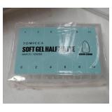 TOMICCA Medium Almond Nail Tips, 360Pcs Gel Nail Tips, 12 Sizes Acrylic Pre Buffed Medium Almond False Tips, Full Cover Half Matte Nails for Nail Art Extension Press on Nails