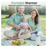 Portable Bottle Warmer 17oz Large Capacity Bottle Warmer for Travel, Fast Heating for Breast Milk Formula and Milk, Suitable for Baby Outdoor Airplane. LOTS OF SCRATCHES. POWERS ON.