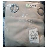 100% Blackout Window Curtain Panels, Full Light Blocking Drapes with Black Liner for Nursery, 72-inch Drop Thermal Insulated Draperies (Natural, 2 Pieces, 42-inch Wide Per Panel) - Retail: $41