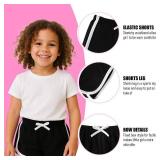 Toddler Girl Shorts 3 Pack Girls Athletic Shorts Solid Running Active Dance Gym Playing Summer Shorts 18M-6Y(18-24 Months, Black/Grey/Pink) - Retail: $14