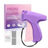 Upgraded Stitch Gun for Clothes - Tagging Gun for Quick Clothing Fixer Tool with 6 fine Needles/2000 Black & 2000 White Fasteners, Handy Stitch Kit for Clothing, Label Tags & DIY Crafts (Purple) - Ret