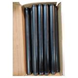 10 Pack 1 Inches x 16 Inches Black Malleable Steel Nipples Fitting, DIY Steampunk Industrial Vintage Style - Retail: $28