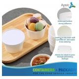 Disposable Paper Soup Cups - 100 Sets 26oz Large To Go Soup Bowls with Vented Lids - Hot & Cold Friendly - Take Out Food Storage Containers for Dining, Catering, Events and Party