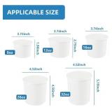 Disposable Paper Soup Cups - 100 Sets 26oz Large To Go Soup Bowls with Vented Lids - Hot & Cold Friendly - Take Out Food Storage Containers for Dining, Catering, Events and Party