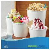 Disposable Paper Soup Cups - 100 Sets 26oz Large To Go Soup Bowls with Vented Lids - Hot & Cold Friendly - Take Out Food Storage Containers for Dining, Catering, Events and Party