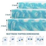 EGO Topper 2 Inch Twin Memory Foam Mattress Topper, Gel Foam Mattress Topper for Pressure Relief, Ventilated Design Bed Topper in a Box, CertiPUR-US Certified, 38" 75", Medium