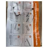 MLOQI Curtain Tracks Ceiling Wall Mounted with Soundproof Strips, Curtains Tracks Rails System, White Ceiling Track for Curtains 3-6 Feet