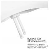 Brondell Bidet Toilet Seat Non-Electric Swash Ecoseat, Fits Elongated Toilets, White - Dual Nozzle System, Ambient Water Temperature - Bidet with Easy Installation