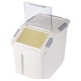 EonTone Flour Storage Container 25 lb (25 Liters) with Wheels Seal Locking Lid PP (Pack-2)